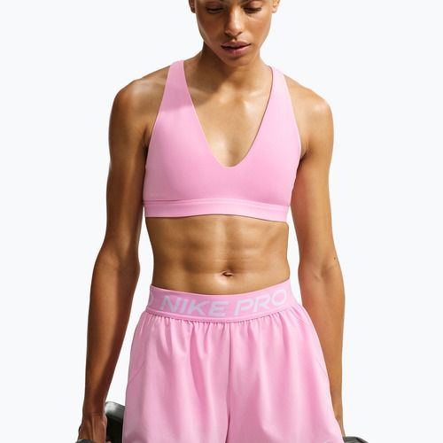 Reggiseno sportivo Nike Indy Strappy pink rise/black
