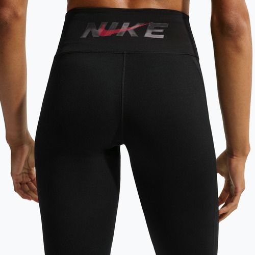 Leggings da donna Nike One black/black/university red/white