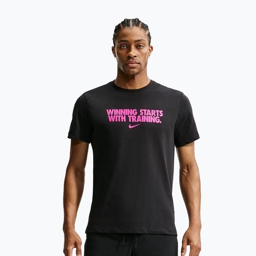 Maglia training da uomo Nike Dri-Fit Winning black/hyper pink