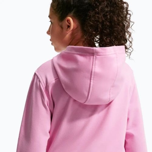 Felpa bambini Nike Pro Fleece pink rise/pink rise/black/white