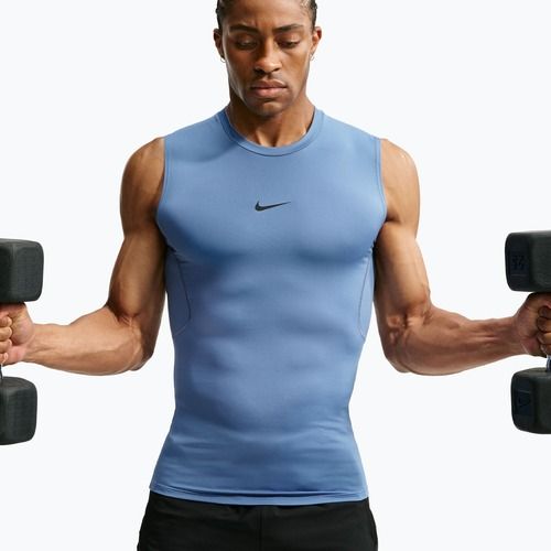 Maglia training da uomo Nike Pro indigo storm/black