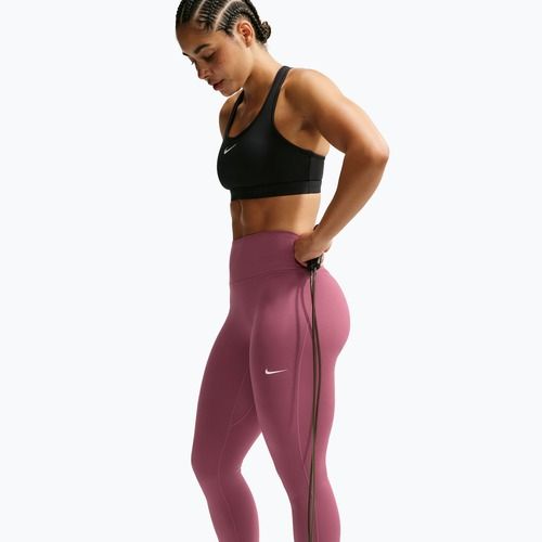 Leggings da donna Nike One Seamless Front pink smoke/white