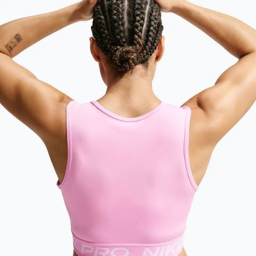 Maglietta da donna Nike Pro pink rise/white