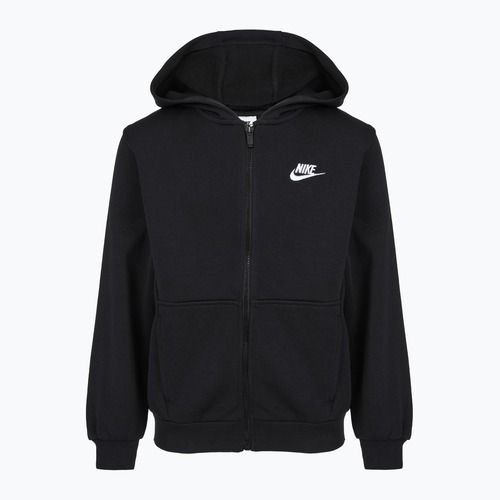 Felpa bambini Nike Club Fleece black/white