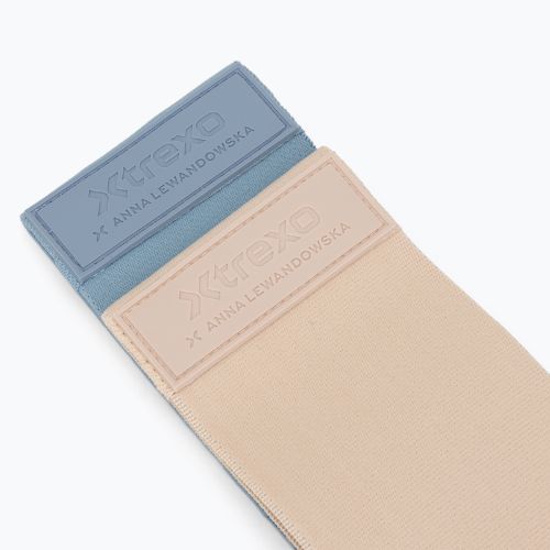Set di bande elastiche per allenamento XTREXO x Anna Lewandowska bands Beige/Azul Bruma