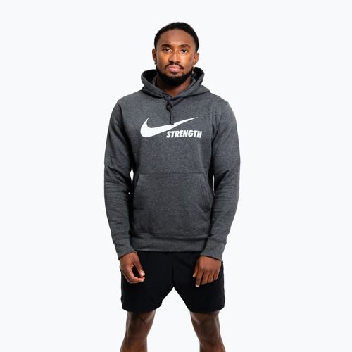 Felpa da uomo Nike Strength Hoodie charcoal/white