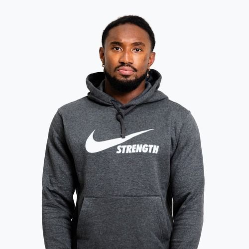 Felpa da uomo Nike Strength Hoodie charcoal/white