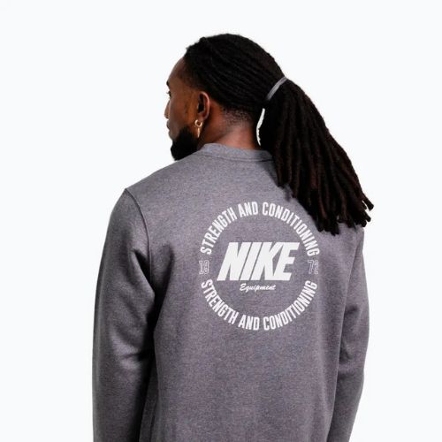 Felpa da uomo Nike Strength S&C Crewneck charcoal/white