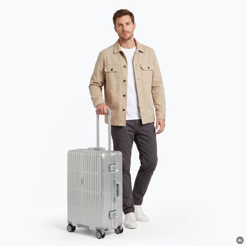 Valigia da viaggio media Kadva Tigre 64l Silver