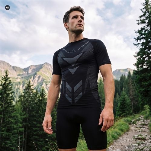 Completo intimo termico da uomo KADVA Alpinestep Thermo SH Light Plus Set Black
