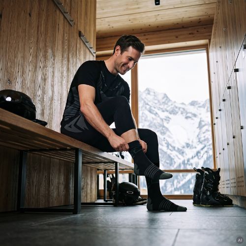 Completo intimo termico da uomo KADVA Alpinestep Thermo SH Light Plus Set Black