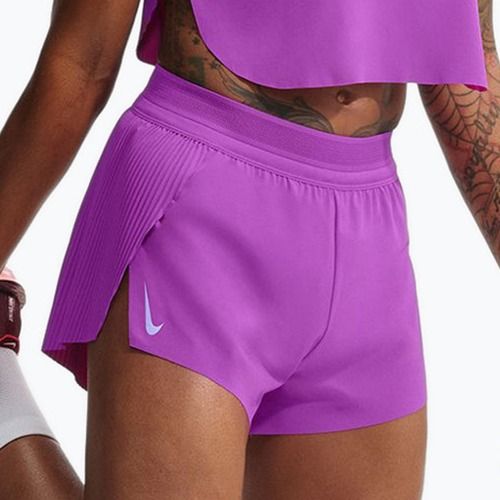 Pantaloncini da corsa da donna Nike AeroSwift Dri-Fit ADV Mid-Rise 3" vivid purple/purple pulse