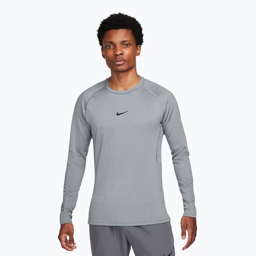 Longsleeve da allenamento da uomo Nike Pro Warm smoke grey/black
