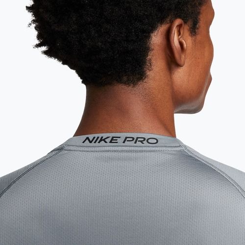 Longsleeve da allenamento da uomo Nike Pro Warm smoke grey/black