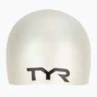 Cuffia da nuoto per bambini TYR Wrinkle-Free Silicone bianco