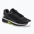 Scarpe da tennis da uomo Wilson Rush Lite 5 Clay black/white/safety yellow