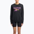 Felpa Reebok Identity Big Logo Fleece Crew donna nero/viola rave/ambra elettrica