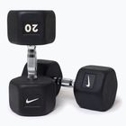 Manubrio gommato Nike Strength Hex Dumbbell 20 kg black/white