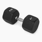 Manubrio gommato Nike Strength Hex Dumbbell 22,5 kg black/white