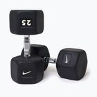 Manubrio gommato Nike Strength Hex Dumbbell 25 kg black/white