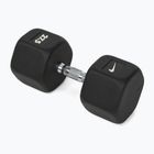 Manubrio gommato Nike Strength Hex Dumbbell 27,5 kg black/white