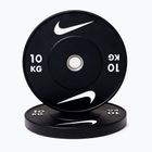 Piastra bumper Nike Strength Rubber Bumper Plates 10 kg black/white