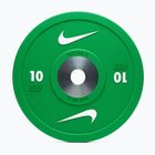 Pesi bumper Nike Strength Pro Urethane Bumper Plates 10 kg green/white