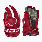 Guanti da hockey CCM Tacks AS-V SR rosso/bianco