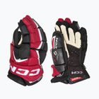 Guanti da hockey junior CCM JetSpeed FT6 Pro JR black/red/white
