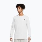Maglia a maniche lunghe da uomo Nike Sportswear Club white/black