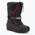 Sorel Flurry Dtv nero/rosso brillante stivali da neve junior