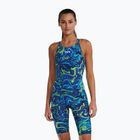 Costume da bagno intero donna TYR Thresher Open Back Hyperblitz blue/green