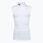 Maglia training da uomo Under Armour HG Armour Comp Mock SL castlerock/white