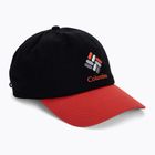 Cappello da baseball Columbia Roc II Ball nero/rosso con ibisco multi gemme