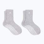 Calze da donna Sweaty Betty Pilates Crew Gripper 2 pary light grey marl