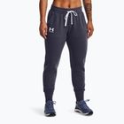 Pantaloni Under Armour Rival Fleece Joggers donna acciaio temperato/bianco