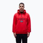 Felpa da uomo Napapijri Burgee Half Zip Hooded 2.0 rosso goji