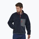 Felpa da uomo in pile Patagonia Classic Retro-X new navy w/wax red