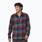 Camicia da uomo Patagonia in cotone organico MW Fjord Flannel guide/blu superiore