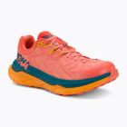 Scarpe da corsa da donna HOKA Tecton X camelia/blu coral