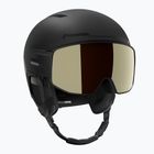 Casco da sci Salomon Driver Prime Sigma Plus nero/bronzo chiaro met/nero oro/blu ghiaccio