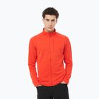 Felpa da trekking Salomon Essential Lightwarm FZ da uomo pomodoro ciliegia