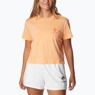 Columbia North Cascades Maglietta da trekking da donna cropped pesca con logo grafico a mezzatinta