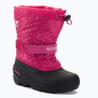 Sorel Flurry Print Girls fucsia fizz/nero stivali da neve per bambini