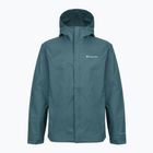 Felpa da trekking da uomo Columbia Triple Canyon Grid Fleece Full Zip II compass blue heather/black