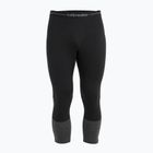 Pantaloni termici da uomo icebreaker Merino 200 ZoneKnit 3/4 nero