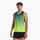 Under Armour Rush Cicada Singlet Uomo canotta da corsa coastal teal/lime surge