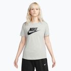 Maglietta Nike Sportswear Club Essentials Logo donna grigio scuro erica/nero