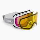 Occhiali da sci da donna Giro Moxie bianco e grigio/ rosa ambra/ giallo