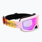 Maschera da sci per bambini Giro Chico 2.0 Jr light pink blocks/amber pink